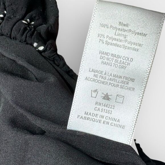 Bishop & Young Santorini Midi Dress Small Black White Floral Romantic Flutter - Picture 5 of 11